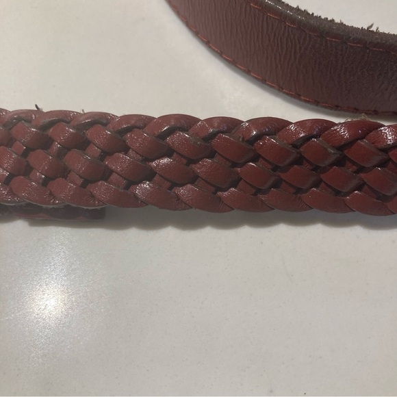 LANDES Sz L  Leather Smooth & Braided Made in Canada Belt - Picture 3 of 6